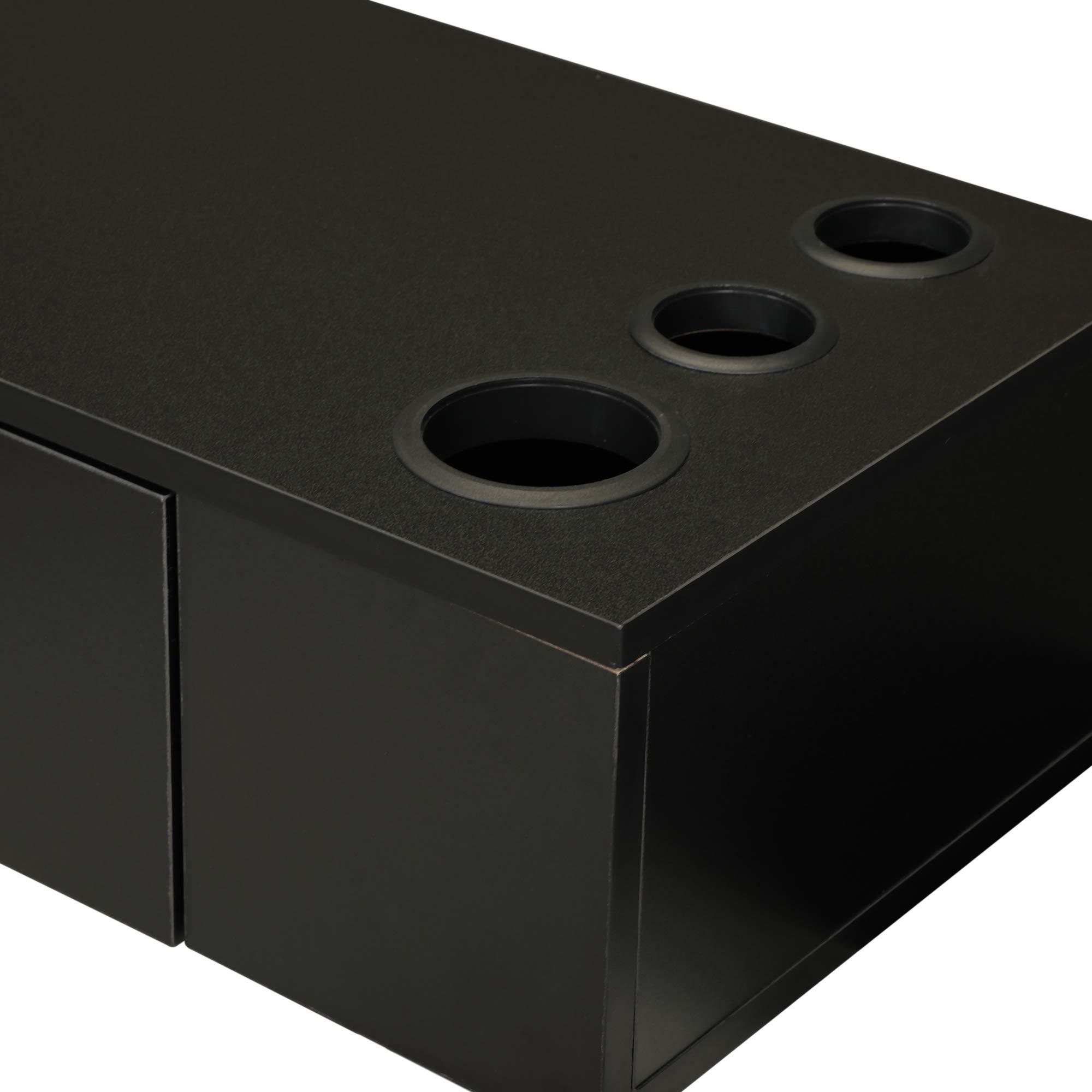 AiAigpt Wood Salon Trolley Cart with Wheels with Large Storage Space, Hair Cart Mobile Storage Cabinet, Hairdressing Styling Tools Organizer, Rolling Salon Station for Beauty Spa (Brown(4))