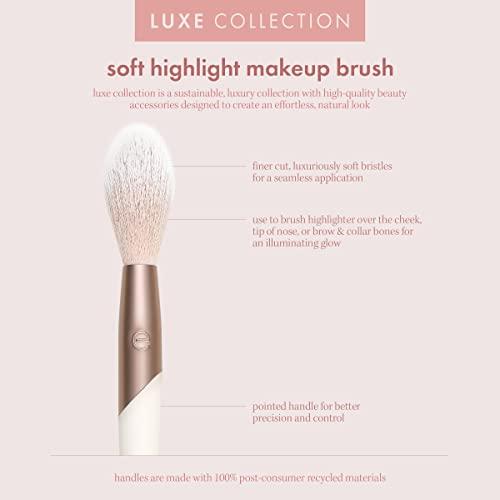 EcoTools EcoTools Luxe Soft Highlighter Makeup Face Powder Brush, Sheer, Luminous Glow, Premium Quality Makeup Brush, Ultra Soft, Synthetic Bristles, Eco Friendly Face Brush, Cruelty-Free, 1 Count (Pack of 2)