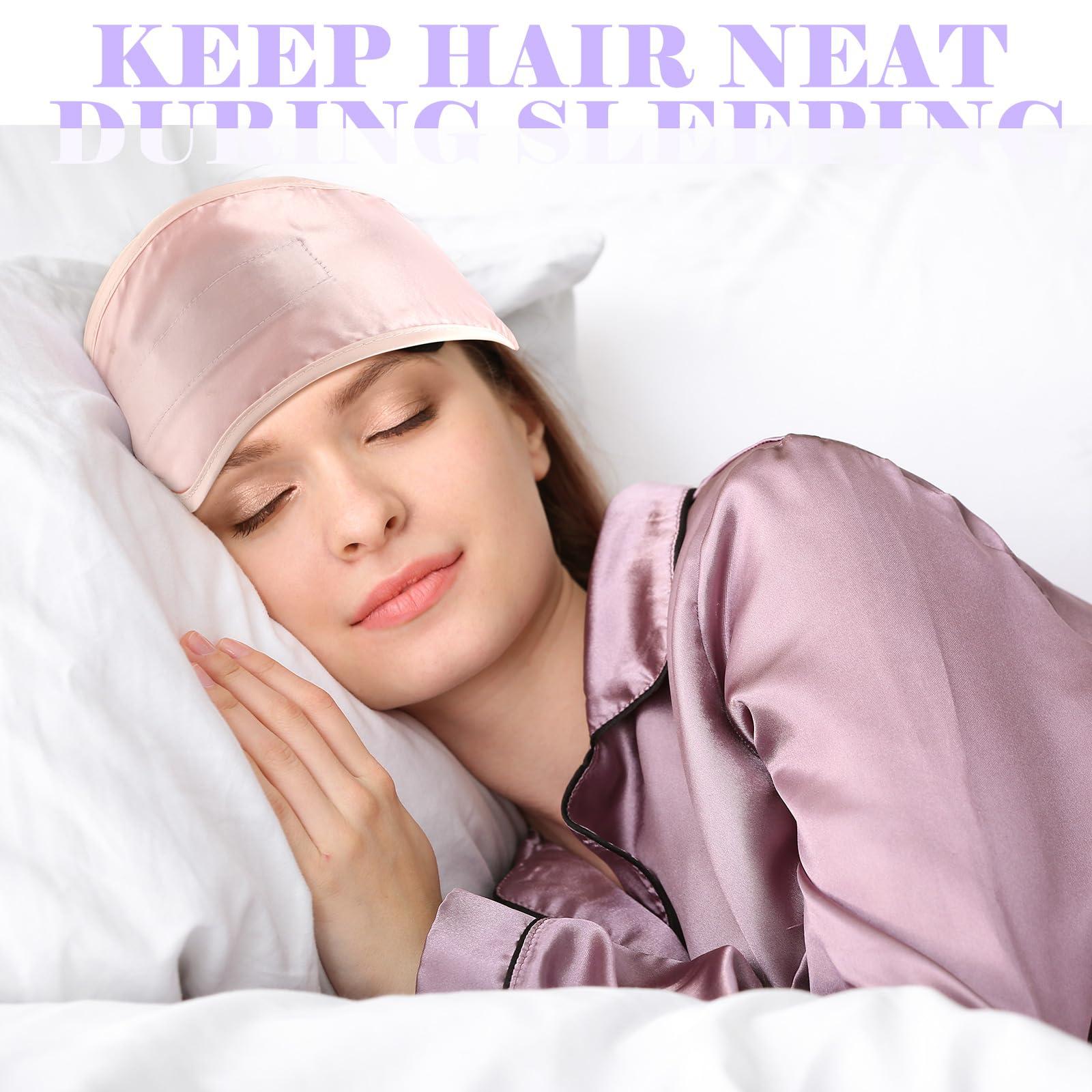 Eurzom Eurzom 4 Pieces Satin Hair Wrap Scarf Satin Headband for Black Women\'s Adjustable Silk Hair Wraps for Sleeping Nonslip Strips(Elegant Color)