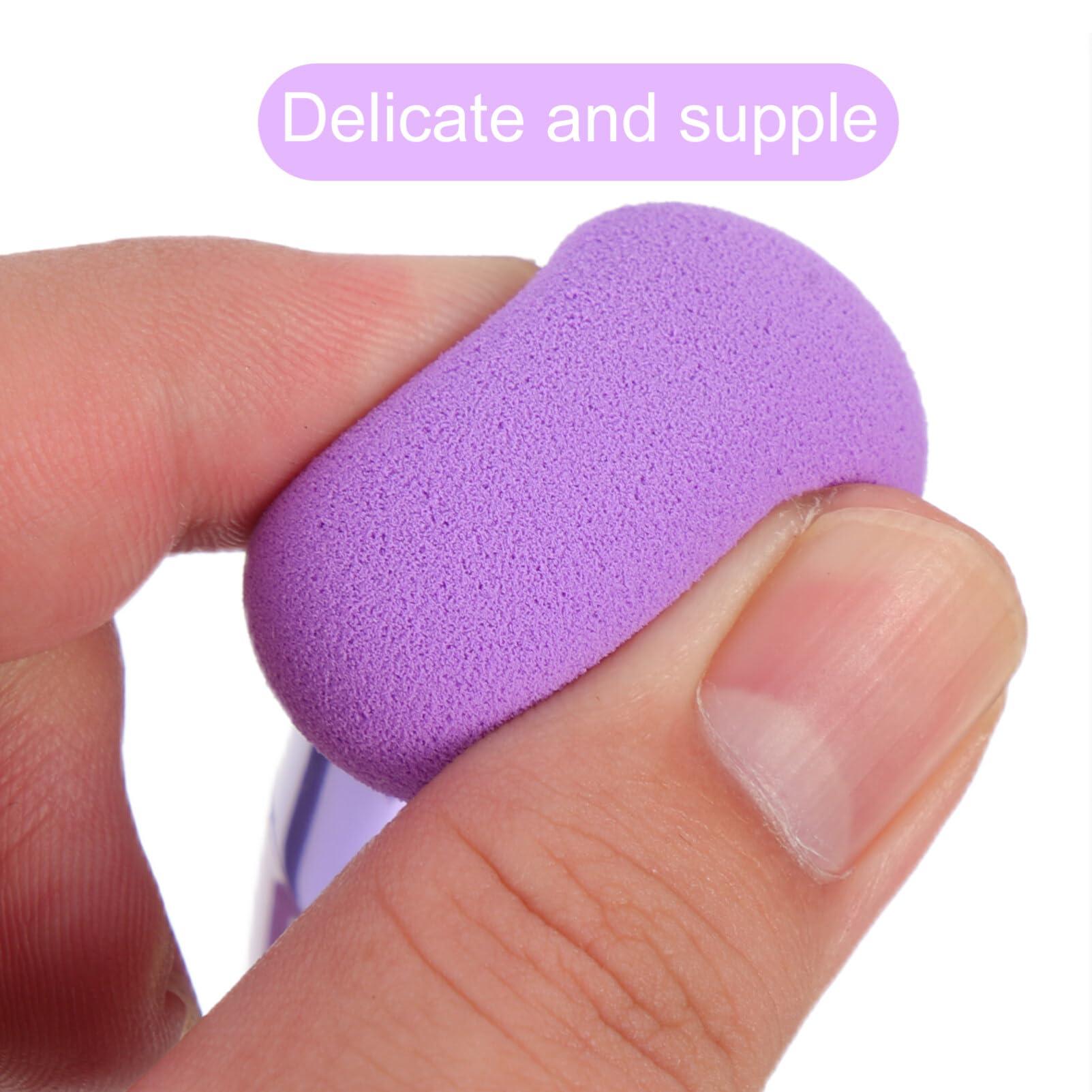POPETPOP POPETPOP Makeup Sponge with Handle Foundation Applicator: Heart Shaped Cosmetic Sponges Wedge Blending Sponge Mushroom Powder Puff for Foundation Concealer, 3pcs
