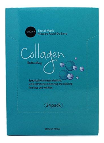 Celavi Celavi Essence Facial Mask Paper Sheet Korea Skin Care Moisturizing 24 Pack (Collagen)