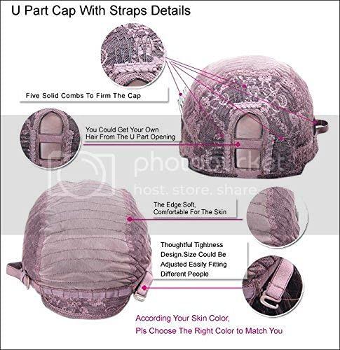 Prime Kitty 1X3 U Part Wig Human Human Hair Wigs for Black Women 9A Virgin Hair Italian Yaki U Part Wigs (130% Density 14" 1B off Black Color) Middle Opening Glueless Human Hair Wigs Kinky Straight Wig