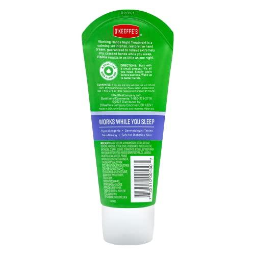 O'Keeffe's O'Keeffe's Working Hands Night Treatment Hand Cream, 3 oz Tube, (Pack of 1)