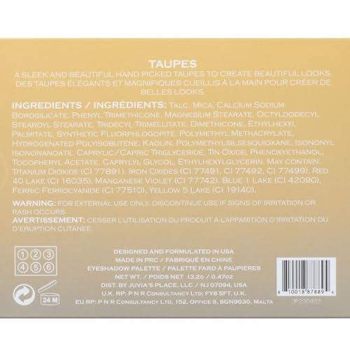 Juvia's Place Juvia\'s Place Palette The Taupes - Nude Shades with Deep Browns, Shades of 6, Professional Eye Makeup, Pigmented Palette, Makeup Palette for Eye Color & Shine
