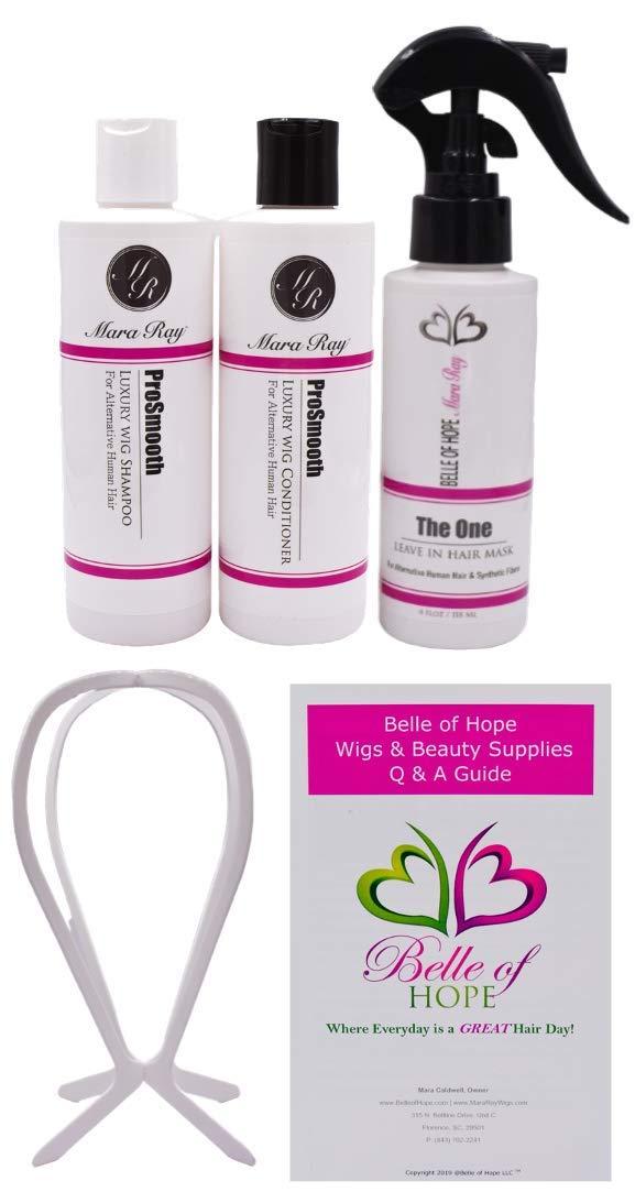 Belle of Hope Belle of Hope CARRIE Lace Front Mono Top Human Hair Wig by Jon Renau, 6PC Bundle: Wig, 4oz Mara Ray ProSmooth Shampoo and Conditioner, The One Detangler, Wig Stand, and 19 Page Guide (2)