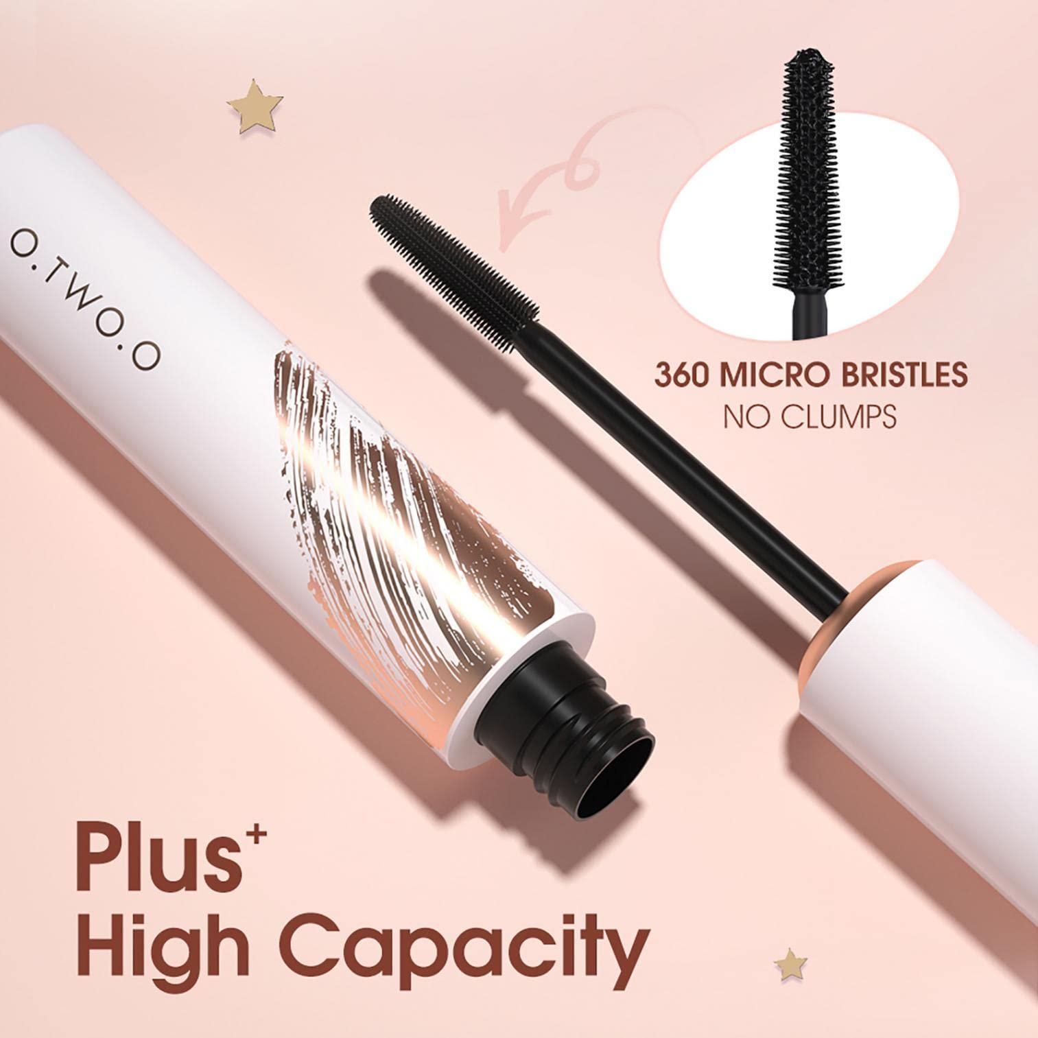 Xiahium 4D Silk Fiber Mascara Waterproof Long Lasting Thicking Lenghting Curling Quick-drying Smudge Proof Glamour Eye Lash Makeup