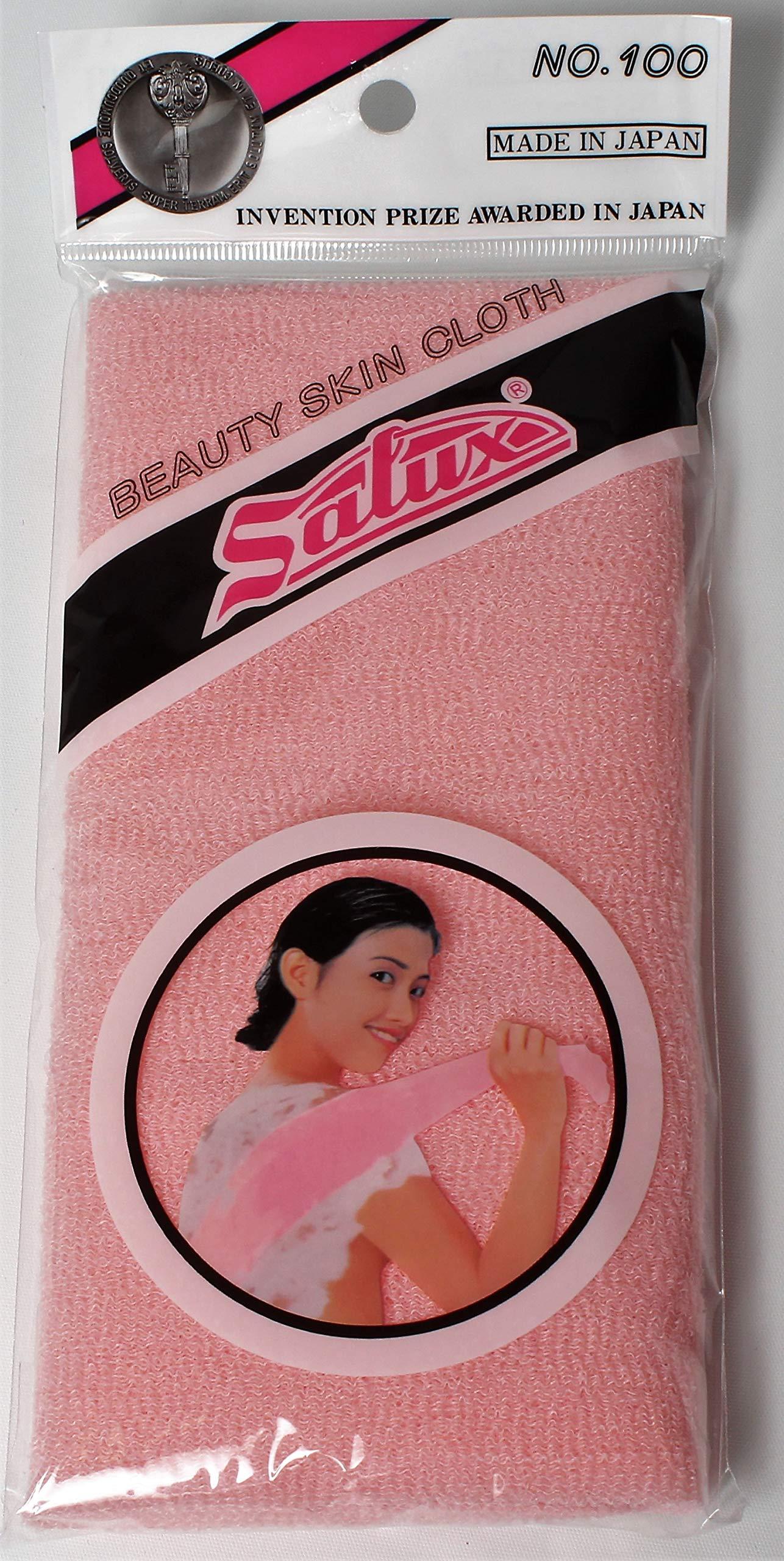 SALUX SALUX Nylon Japanese Beauty Skin Bath Wash Cloth/Towel Peach 1 Count