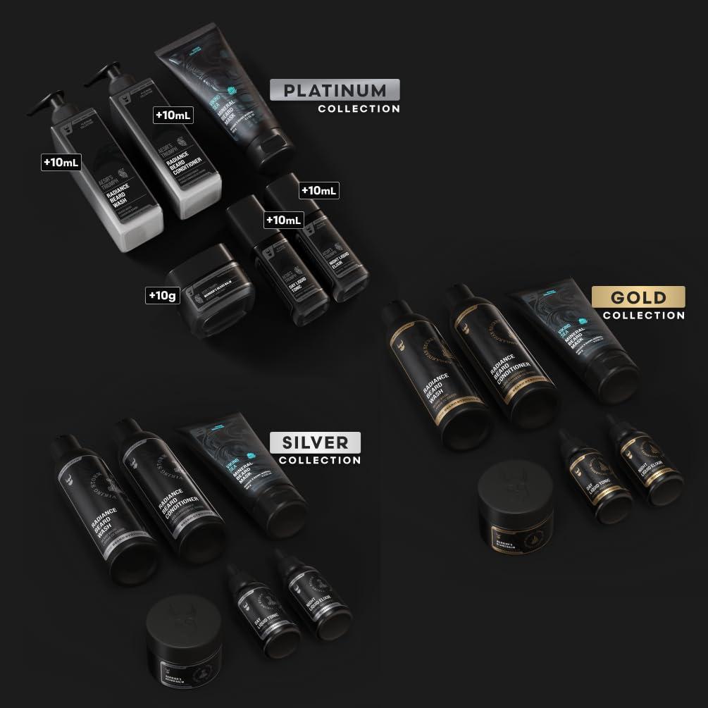 The Beard Struggle The Complete Beard Growth Kit by Beard Struggle - Mens Grooming Kit with Balm, Mask, Conditioner, Wash & Oils - Valhalla\'s Gates, Gold Collection