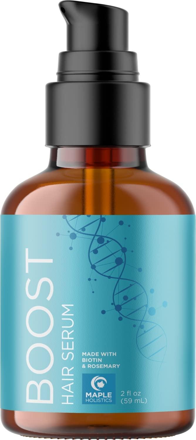 Maple Holistics Hair Growth and Thickening Set for Women and Men - Biotin Infused Shampoo, Conditioner, and Hair Thickening Serum with Castor and Rosemary Oil