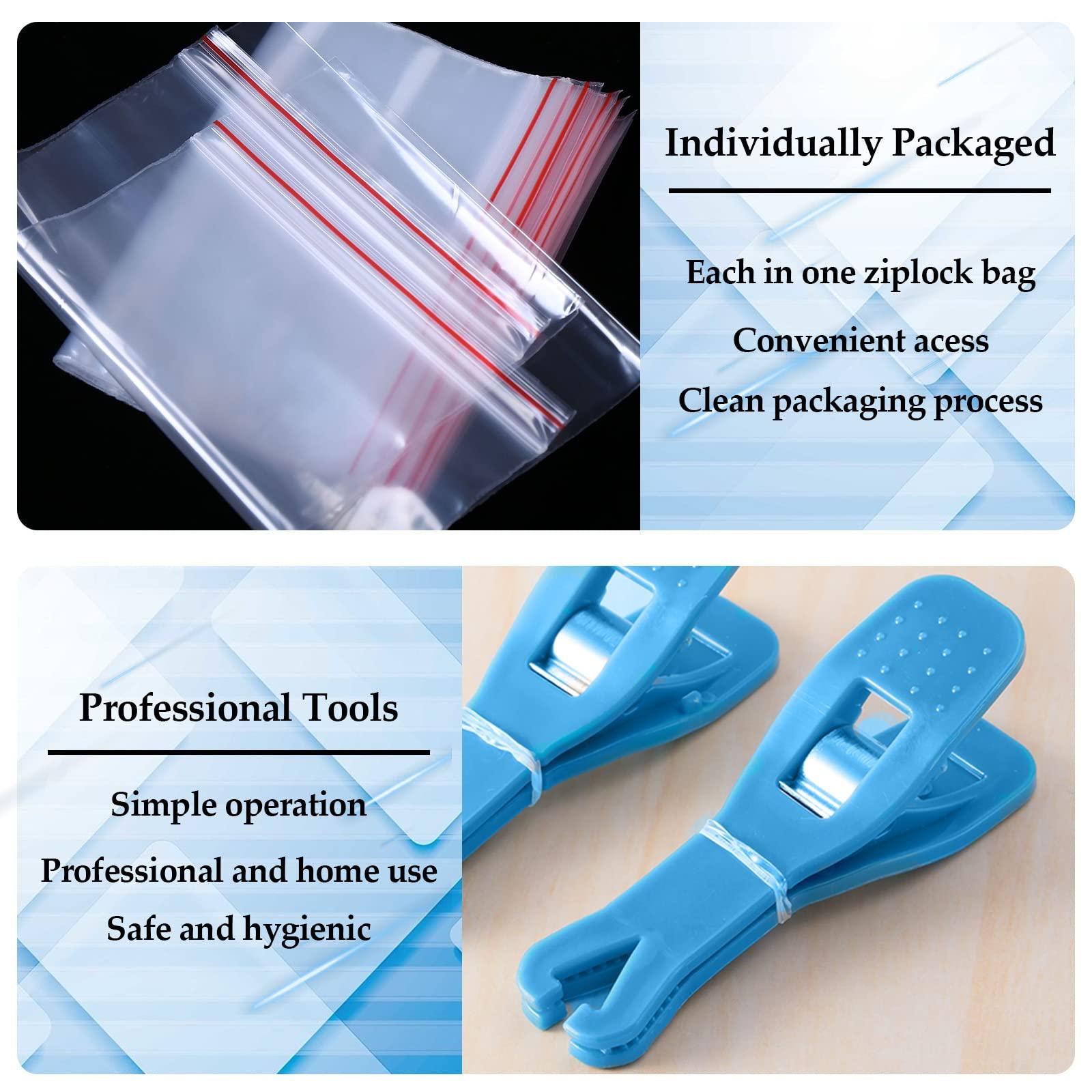 Usiriy Body Piercing Clamps Tool - Usiriy 25PCS Disposable Triangle Body Piercing Needle Slot Forcep Clamp Piercing Clip Puncture Hemostatic Forceps Ear Nose Lip Navel Piercing Supplies Blue Plier (Triangle)