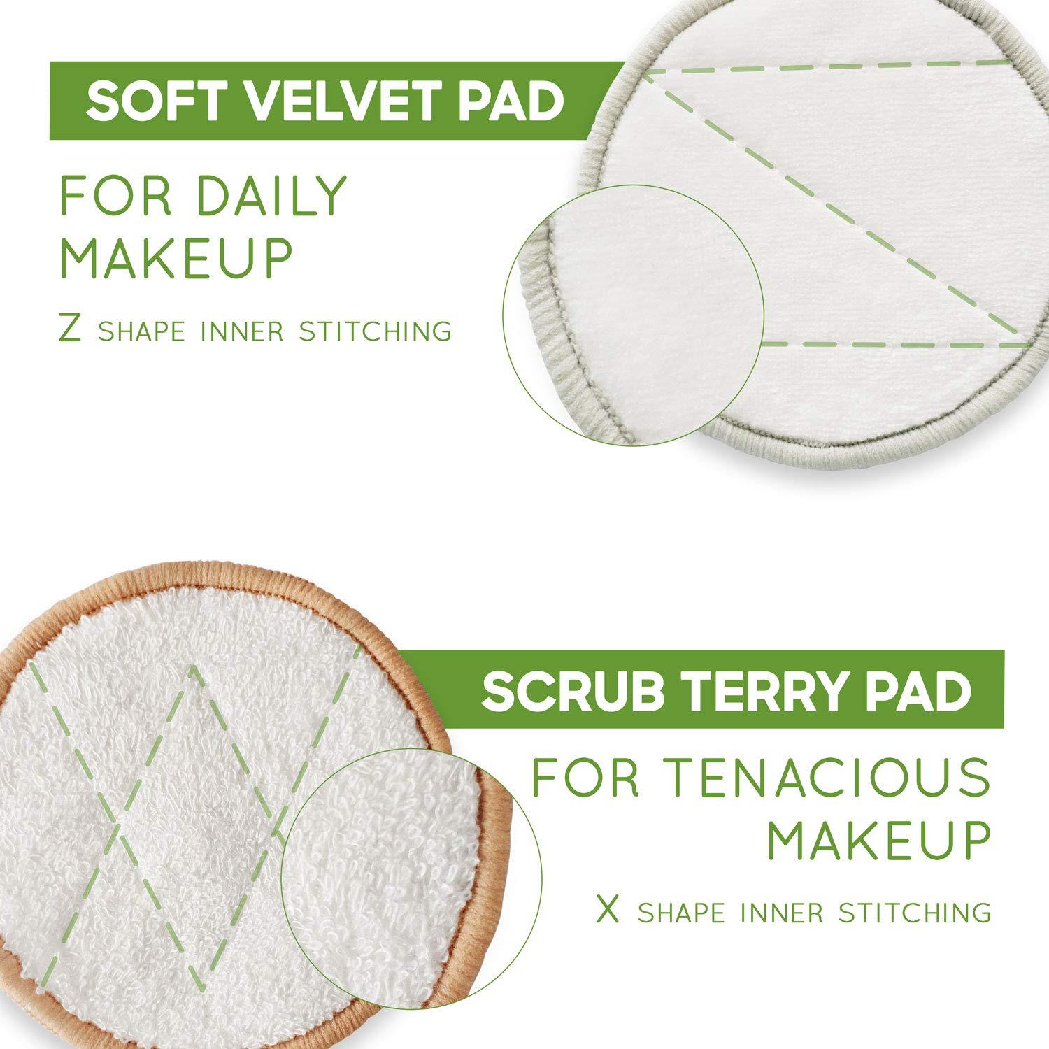 Bambaw Bambaw Reusable Makeup Remover Pads | 22 Cotton Rounds, 1 Bag for Laundry & Storage | Cotton Rounds for Face | Eye Makeup Remover Pads | Reusable Cotton Rounds | Cotton Pads | Cotton Pads for Face