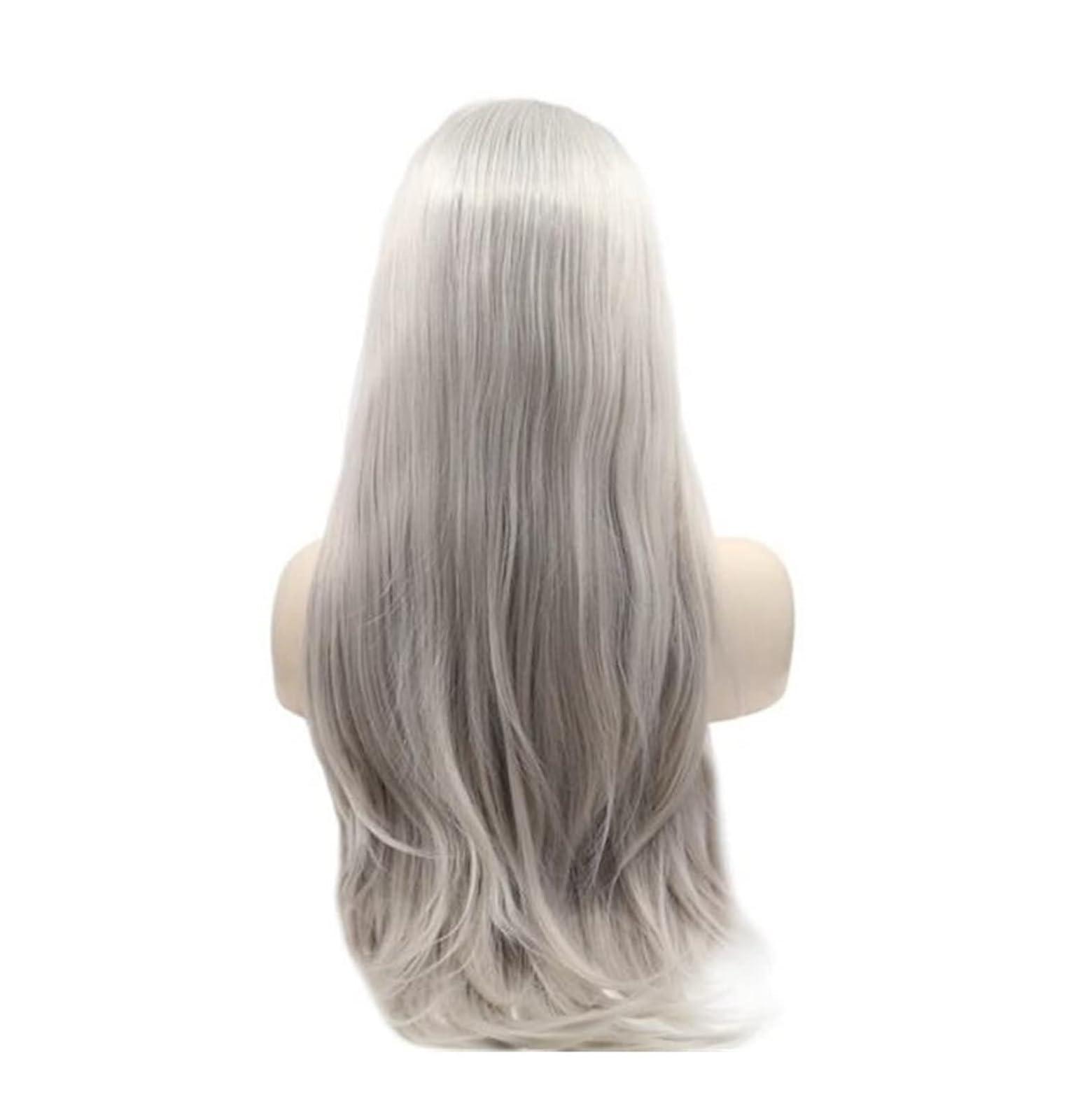 WYNSJDBB WYNSJDBB wigs Women\'s Silver Grey White Wig Long Curly Wavy Hair Wig Heat Resistant Fibers Synthetic Wig Party Wigs for Men natural