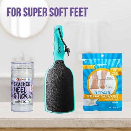 Onyx Professional Onyx Professional Cracked Heel Repair Balm Stick (2 Pack) Dry Cracked Feet Treatment, Moisturizing Heel Balm Rolls On So No Mess Like Foot Cream or Foot Lotion, Rescues Cracked Feet, Lavender Scent