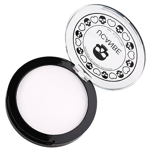 UCANBE UCANBE White Pressed Setting Powder for Special Effects & Halloween Makeup, Translucent Matte Finishing Powder, Baking White Face Powder for Long Lasting Coverage, Portable Compact