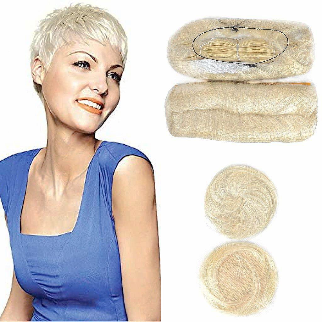 Cilava Blonde Human Hair 27 Piece Quick Weave Bump Hair with Free Closure,Short Hair Pieces For Black Women (613)
