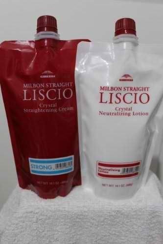Milbon LISCIO Crystal Cream Straighteners & Neutralizer - Strong
