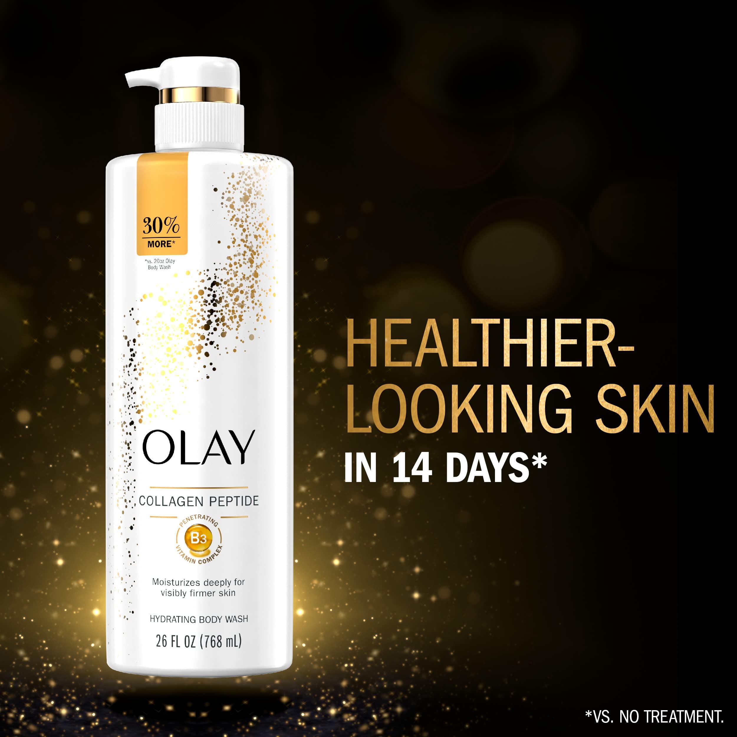 Olay Olay Cleansing & Firming Body Wash for Women with Vitamin B3 and Collagen, Younger & Healthier Looking Skin, Fast Absorbing Formula, 26 fl oz