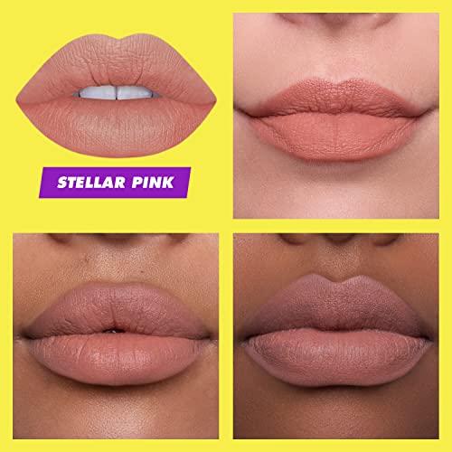 Lime Crime Lime Crime Soft Touch Comfort Matte Lipstick, Stellar Pink (Light Pinky Nude) - Flirty Retro Shades - Full-Coverage Long Lasting, Lip Lining & Soft Formula for All-Day Wear - Talc-Free & Paraben-Free