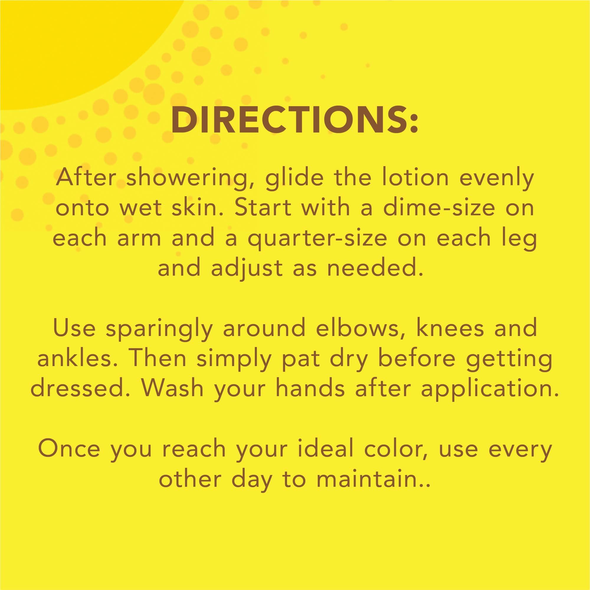 Jergens Jergens Natural Glow In Shower Lotion, Self Tanner for Medium to Deep Skin Tone, Sunless Tanning Wet Skin Lotion for Gradual, Flawless Color, 7.5 Ounce, Pack of 2