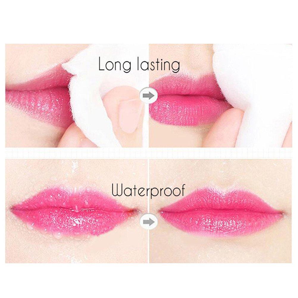Btspring Btspring Clear Flower Jelly Lipstick, 6 Packs Nutritious Moisturizer Lip Balm Temperature Color Change Lipstick Matte Long Lasting Lip Gloss (Pink)