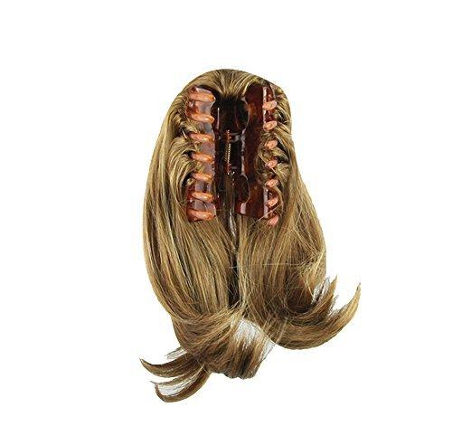 KUKI SHOP KUKISHOP 10" Ponytail Hair Extension Short Straight Claw Clip in Ponytail Extensions Synthetic Wig Hairpiece for Girls Ladys Women 2005