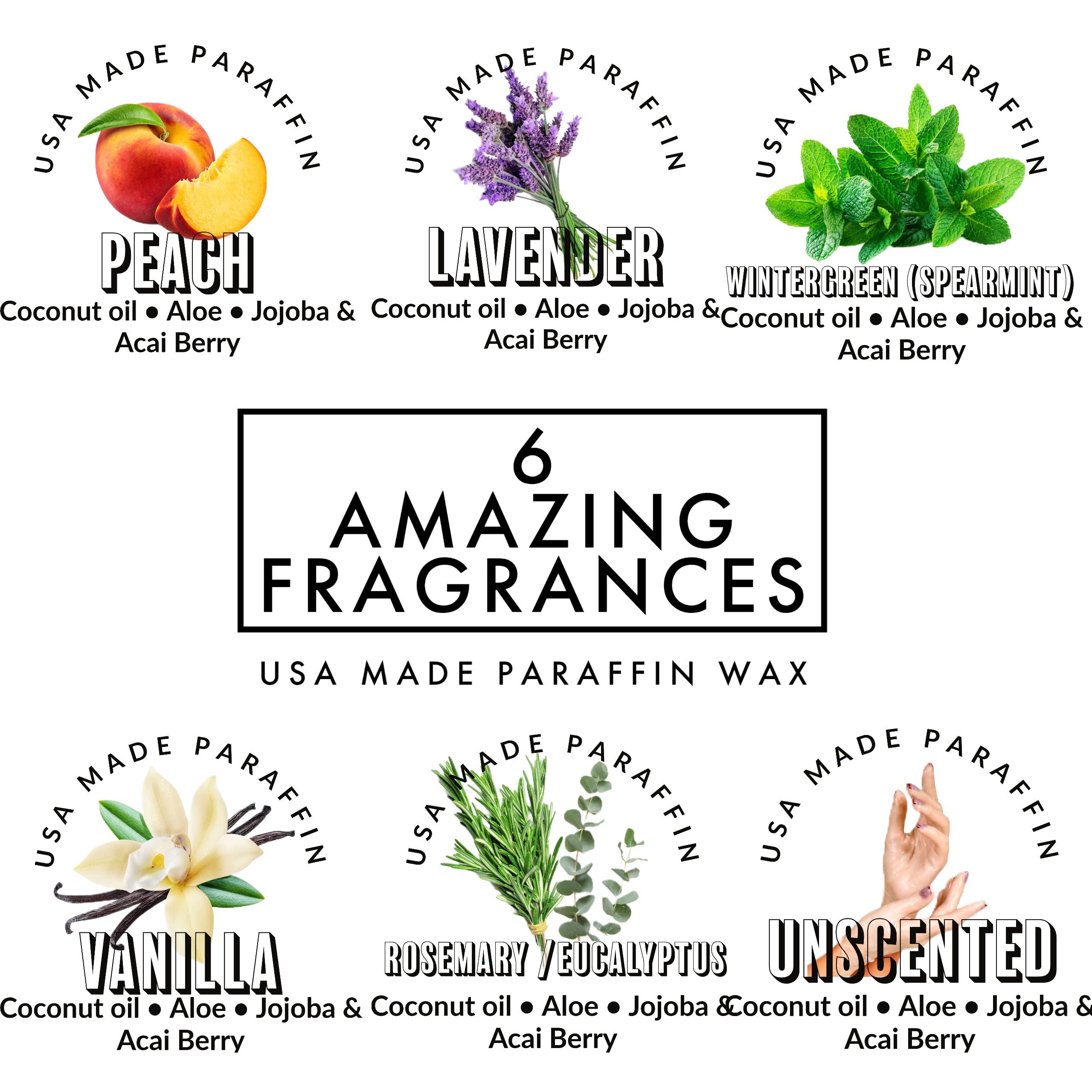 fleur de spa FLEUR DE SPA Paraffin Wax Refill 2lb bundle | Peach & Unscented | USA Made | At-Home Spa Experiene Hand & Foot Wax