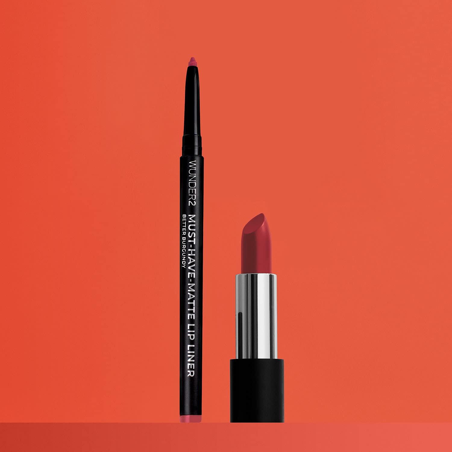 WUNDERBROW WUNDERBROW MUST-HAVE-MATTE LIP LINER Long Lasting Twist Up Matte Lipliner, Better Burgundy