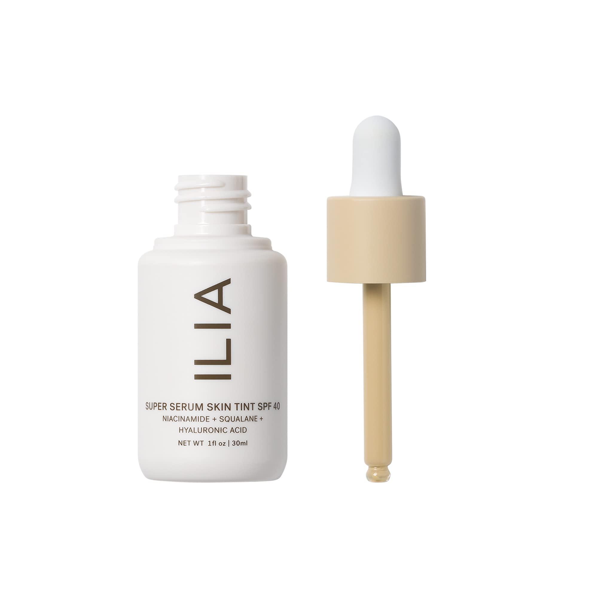 ILIA ILIA - Super Serum Skin Tint SPF 40 | Non-Comedogenic, Vegan, Lightweight to Help Against Blue Light, + Pollution while Hydrating, Smoothing, + Refining (Sombrio ST2.5, 1 fl oz | 30 ml)