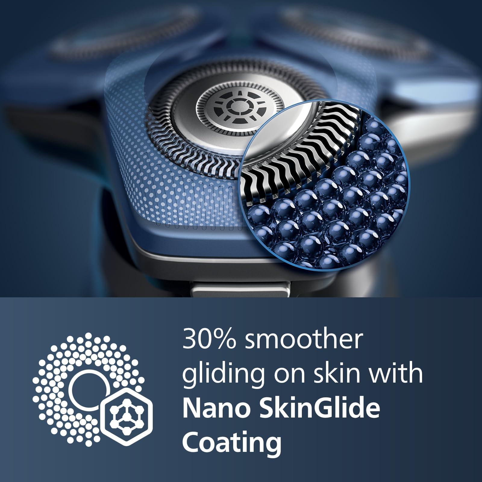 Philips Norelco Philips Norelco Shaver 7300, Rechargeable Wet & Dry Electric Shaver with SenseIQ Technology, Pop-up Trimmer, Charging Stand, Click-on Nose Trimmer, & Travel Case, S7887/92