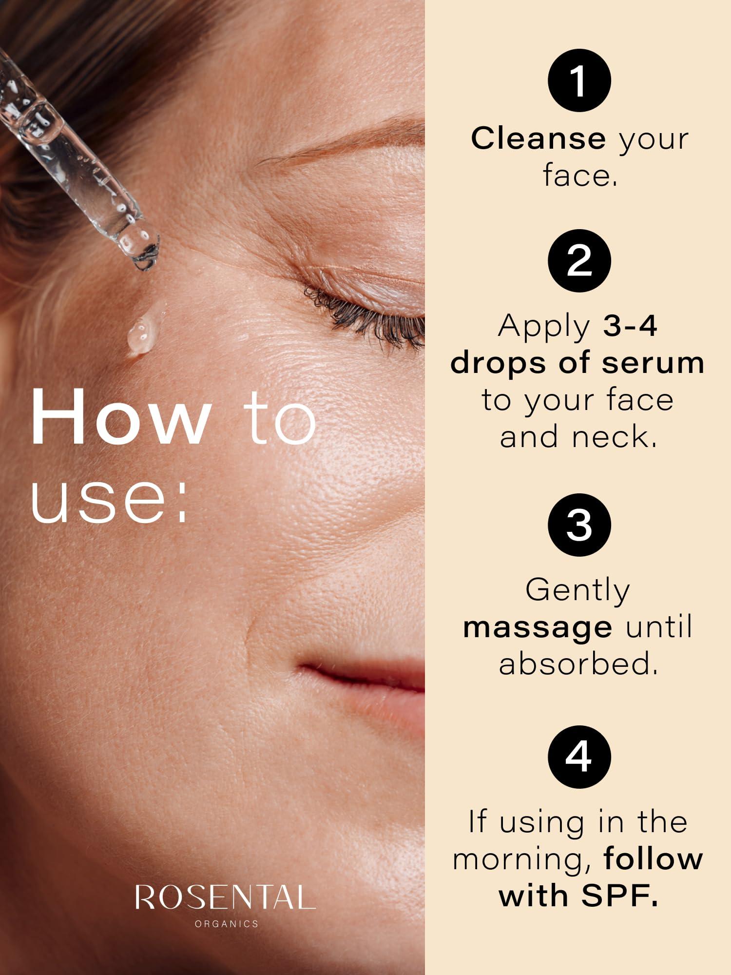 Rosental Rosental Organics Vitamin C Serum with Caffeine (30ml) - Hydrating Facial Serum - Against dark pigment spots and acne scars - Wrinkles - Brightening facial care - Natural Cosmetics - Made in Germany