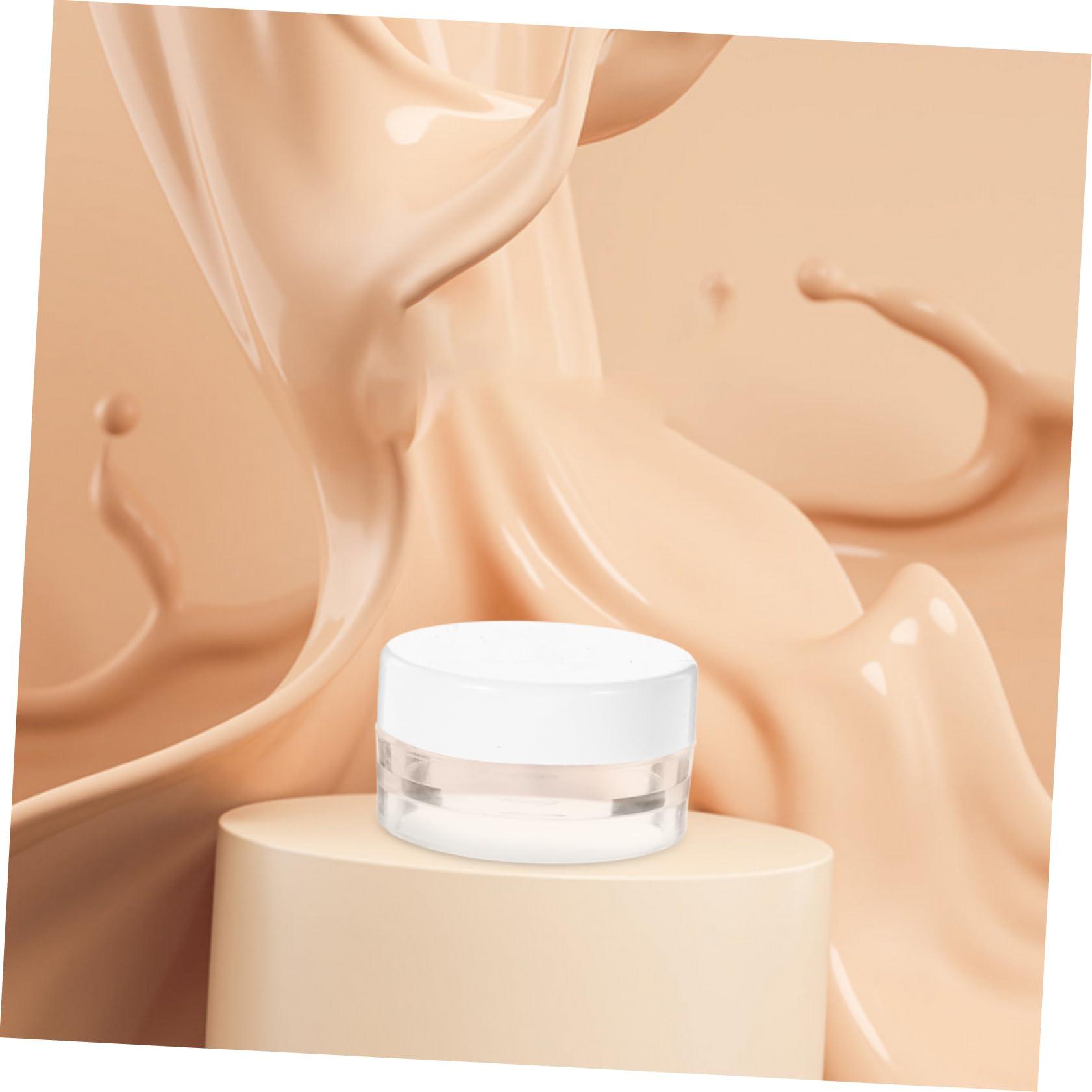 MUCKLILY MUCKLILY 20pcs Round Jar Plastic Cosmetic Container Set Empty Cosmetic Jars Skin Care Container Refillable Cosmetic Containers Lotion Containers with Lids Lotion Bottles Lotion Jar White