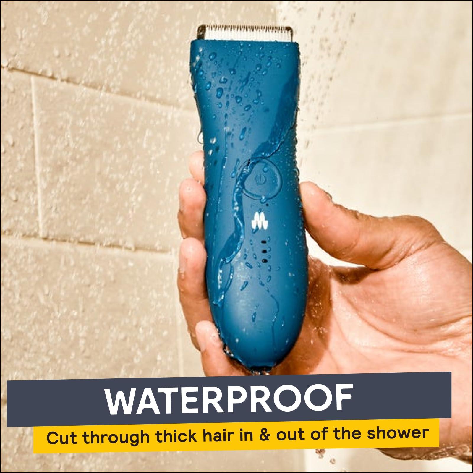 MERIDIAN MERIDIAN Body Hair Trimmer for Men Balls, Bikini Trimmer and Hard Case - Sage