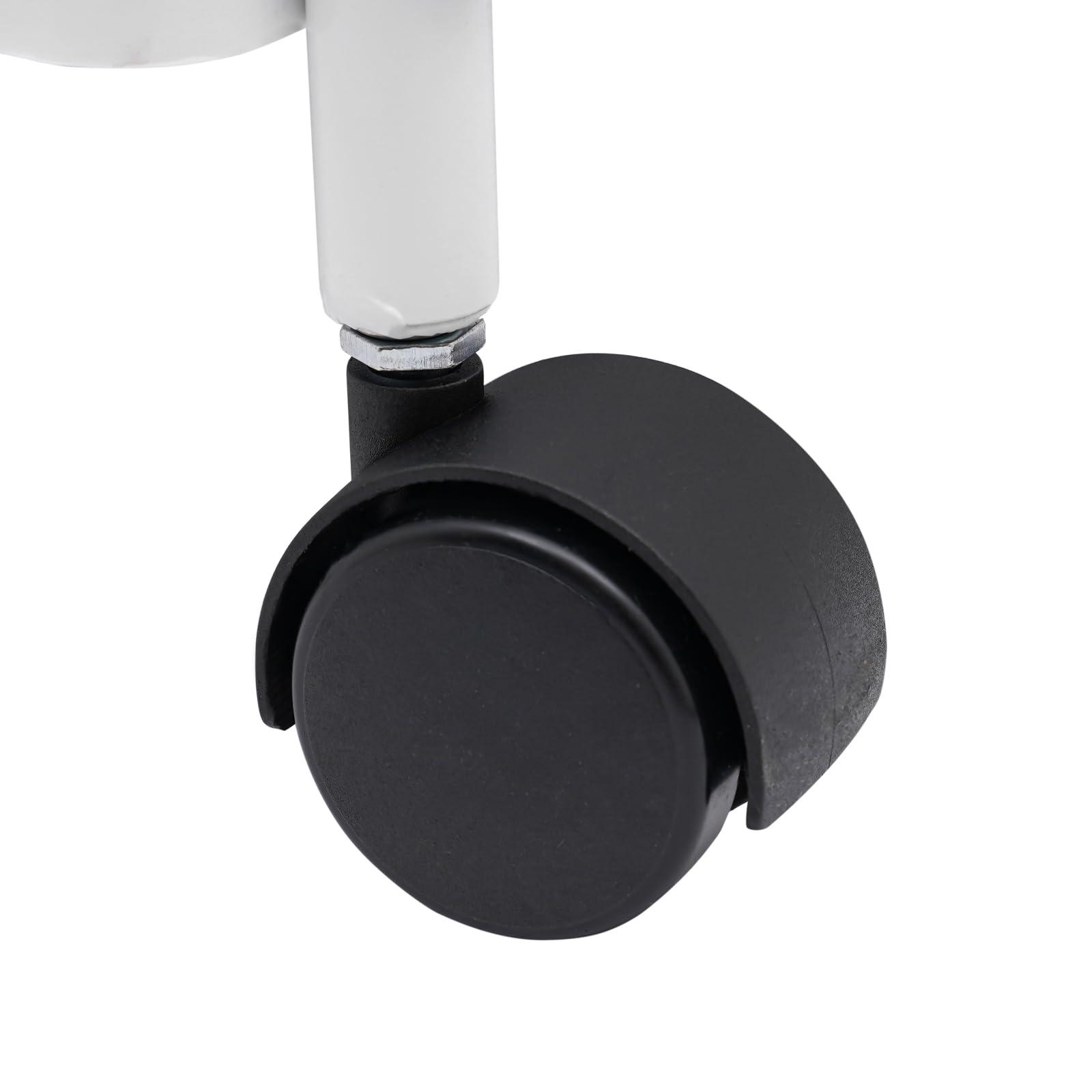 MhdunueSK MhdunueSK Foot Bath Spa Portable Trolley Cart for Foot Rest,Beauty Salon Nail Trolley Cart for Foot Rest Pedicure Manicure Furniture Massage Table Salon Supplies,with Wheels (White)