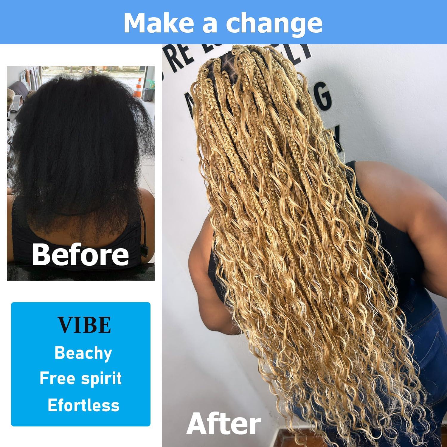 Hoscod Deep Wave Human Hair Bulk 26 Inch 100g Honey Blonde Boho Braids Human Braiding Hair Wet And Wavy Human Hair For Bohimian Micro Braids No Weft 27 Human Hair 2 Bundles 100% Human Hair Water Wave