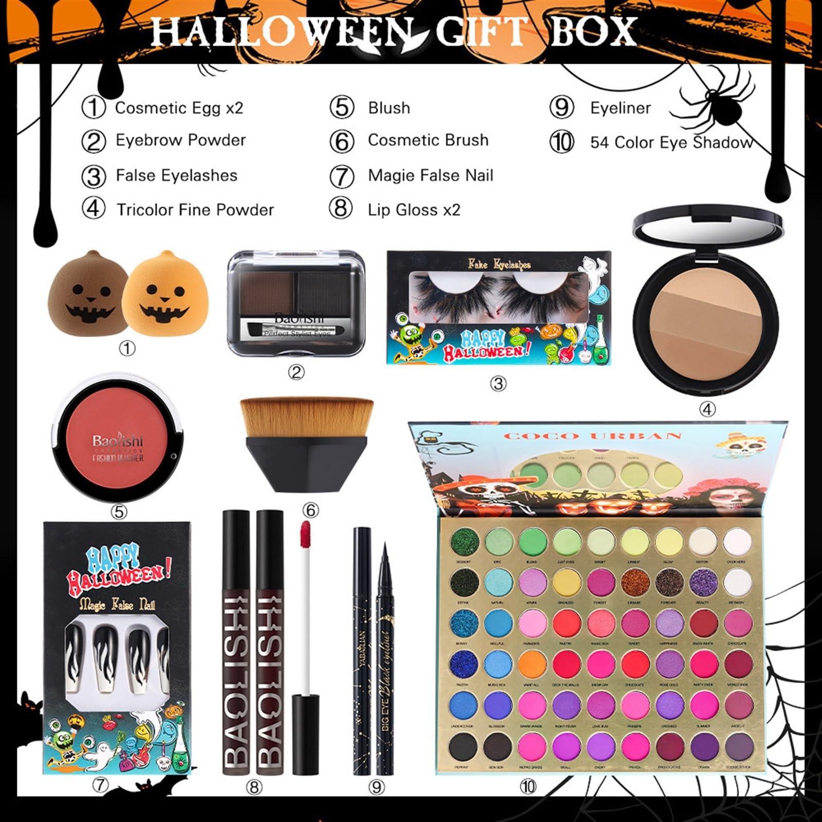XJLRRTEE-888 Face Painting Kit Halloween Makeup Set, Lip Glaze Eye Shadow Contouring Set, Stage Makeup Body Painting