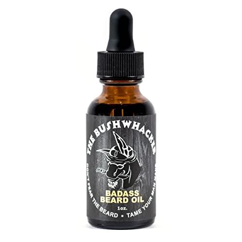 Badass Beard Care Badass Beard Care Beard Oil For Men - The Bushwhacker Scent 1 oz - All Natural Ingredients Keeps Beard and Mustache Full Soft and Healthy