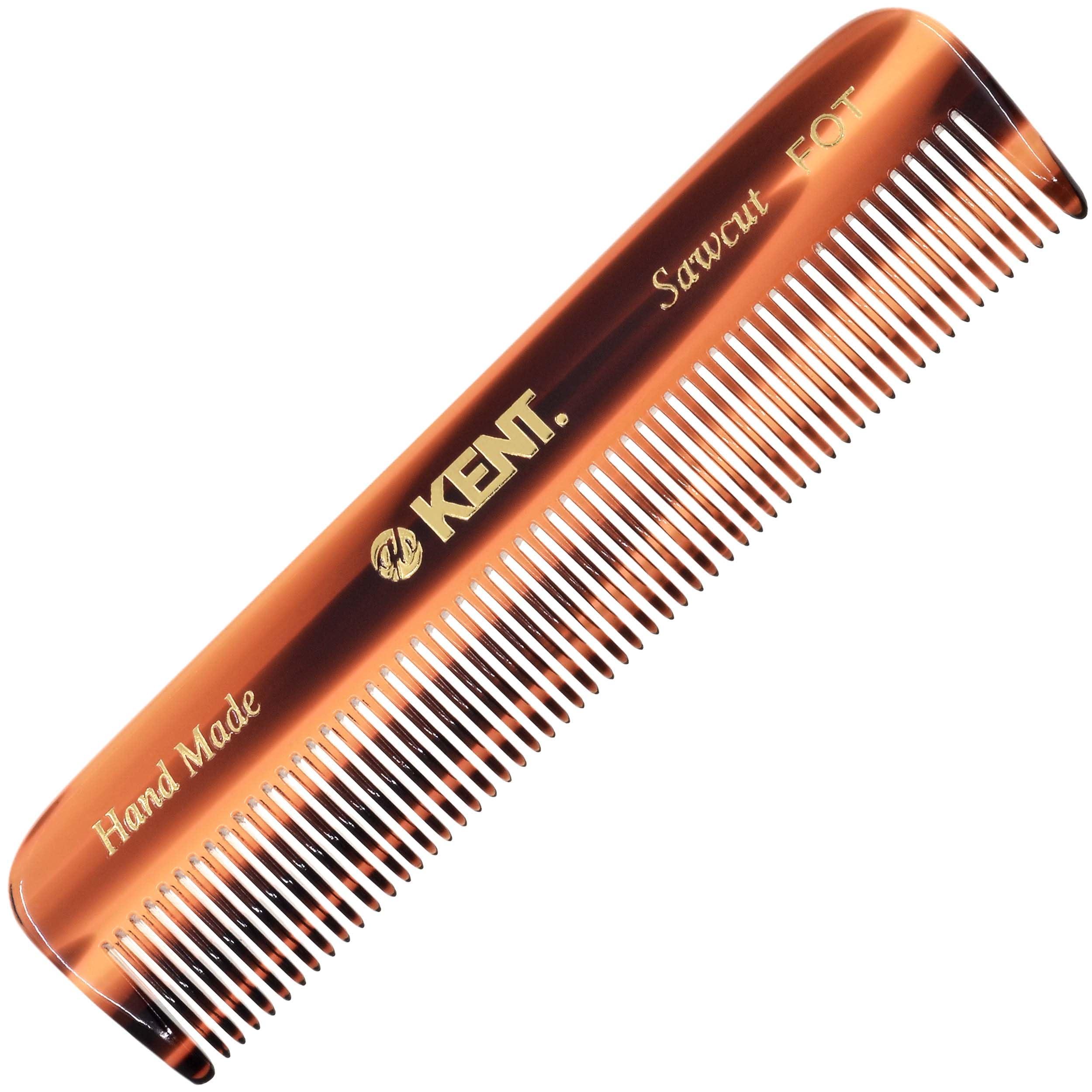 KENT Kent A FOT Handmade All Fine Tooth Pocket Comb for Men, Hair Comb Straightener for Everyday Grooming Styling Hair, Mustache and Beard, Use Dry or with Balms, Saw Cut and Hand Polished, Made in England