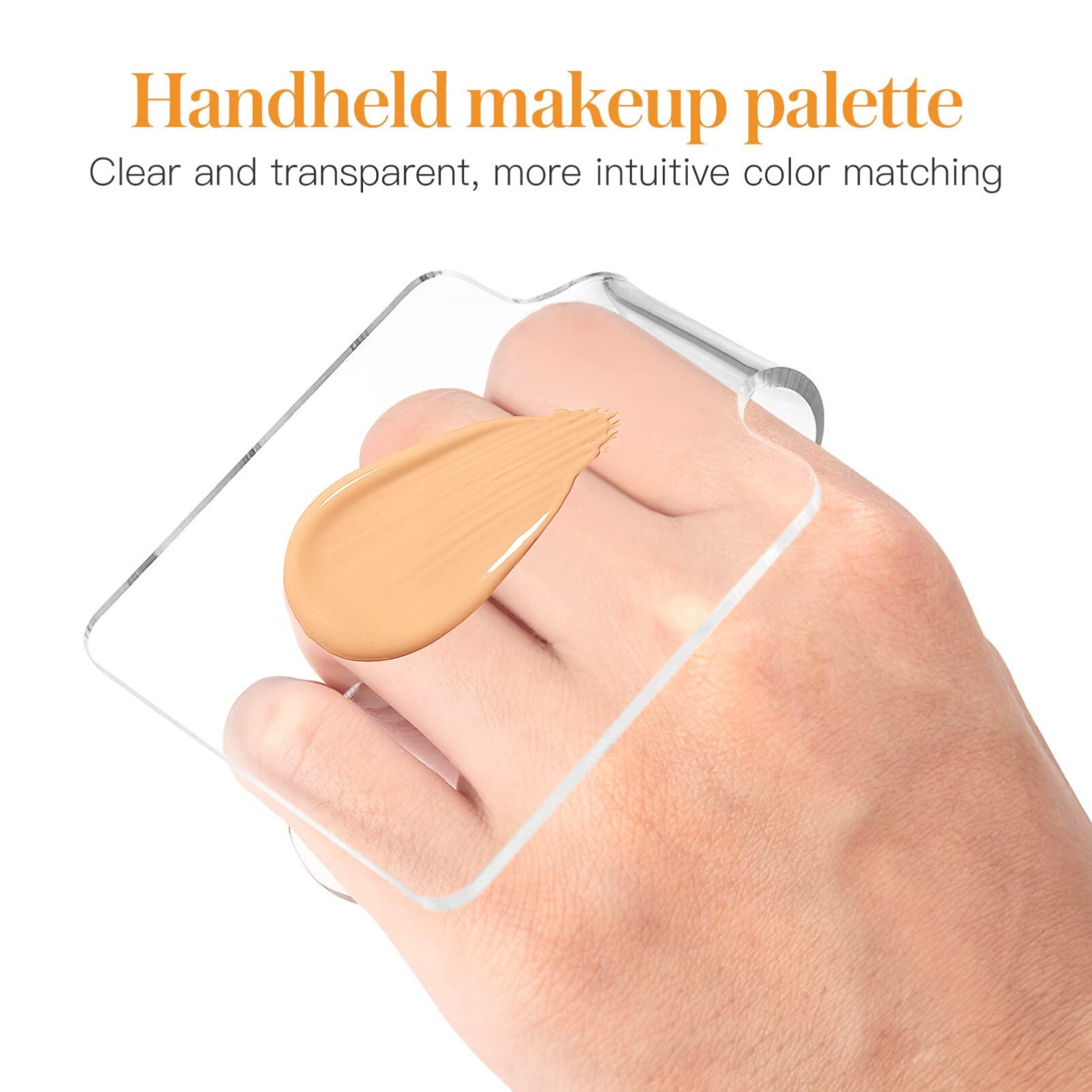 Beaupretty Palette Makeup Spatula Makeup Board Makeup Plate Makeup Mixing Tray for Foundations Clear Mixing Tray Makeup Tray Makeup Tool