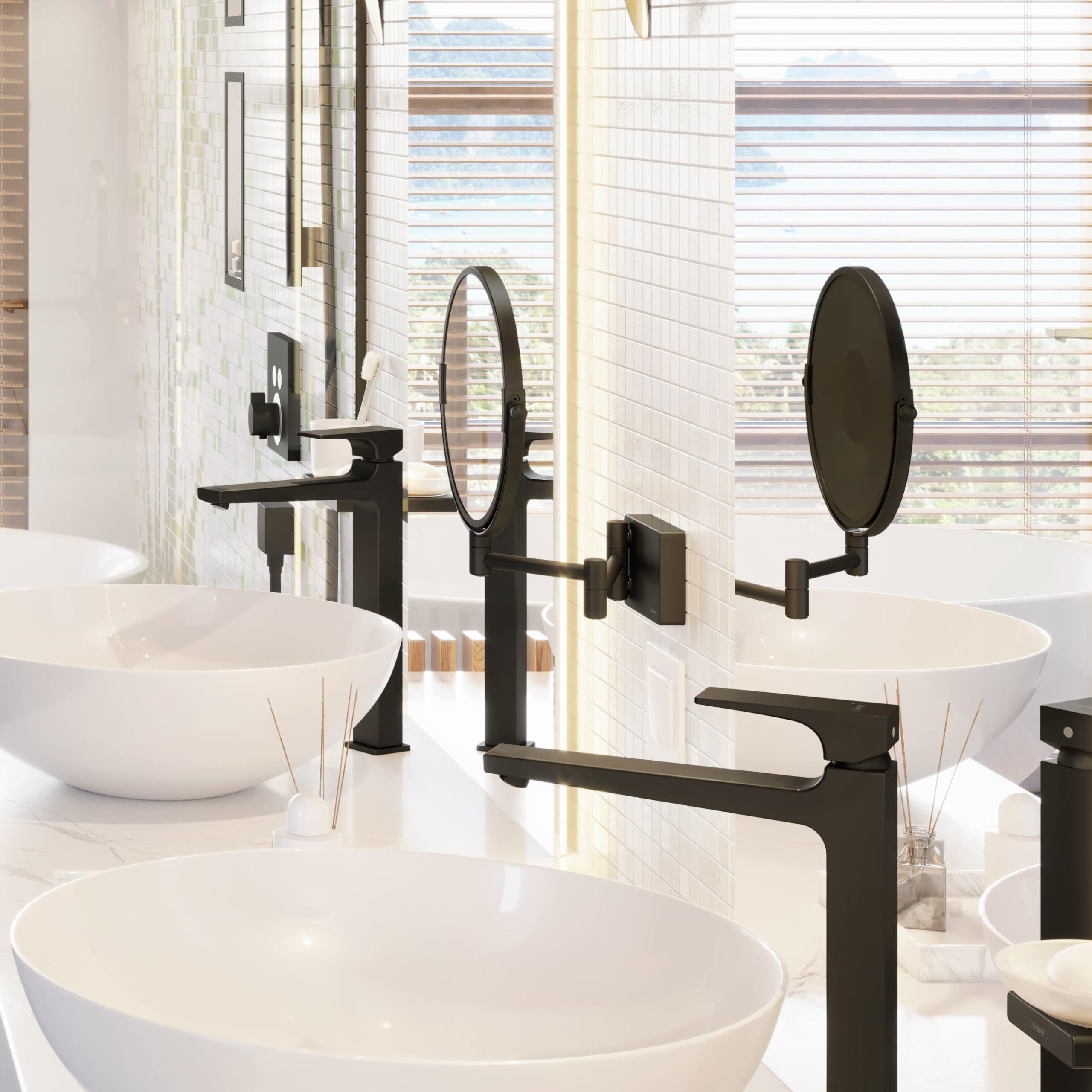 hansgrohe Hansgrohe AddStoris Shaving Mirror, matt Black, 41791670