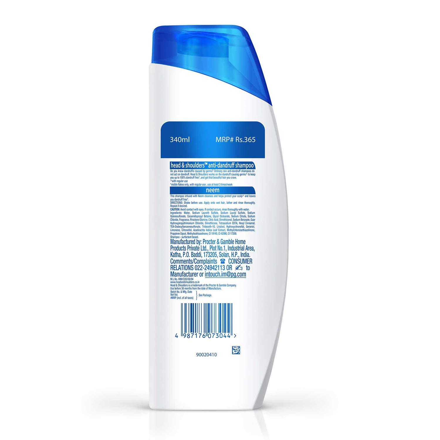 Head & Shoulders Head & Shoulders Neem, Anti Dandruff Shampoo, 340 ml
