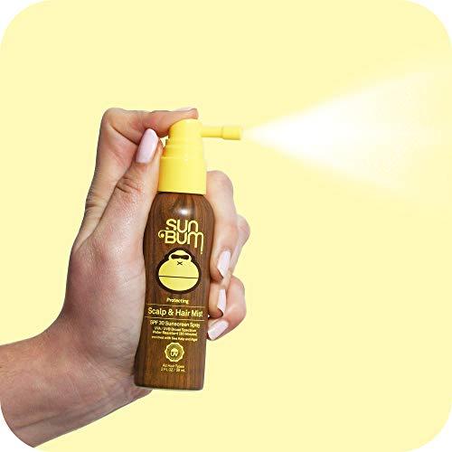 Sun Bum Sun Bum Original SPF 30 Sunscreen Scalp and Hair Mist I Vegan and Hawaii 104 Reef Act Compliant (Octinoxate Oxybenzone Free) I Broad Spectrum UVA/UVB Sunscreen Spray with Vitamin E I 2 OZ