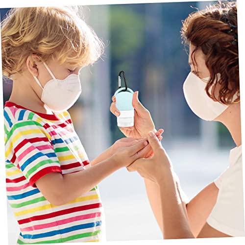 Beavorty Beavorty 4pcs Packaging Silicone Storage Bottle Travel Bottles with Clip Clear Bottle Keychain Holder Refillable Keychain Bottle Clear Container Mini Containers Travel Containers