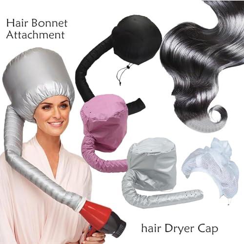 bacion Net Plopping Cap for Drying Curly Hair, Net Plopping Bonnet Hair Drying Hoods with Drawstring, Adjustable Net Plopping Bonnet Diffuser Cap for Drying Curly Hair Net Plopping 1set QJ-1018 (Color : Sil