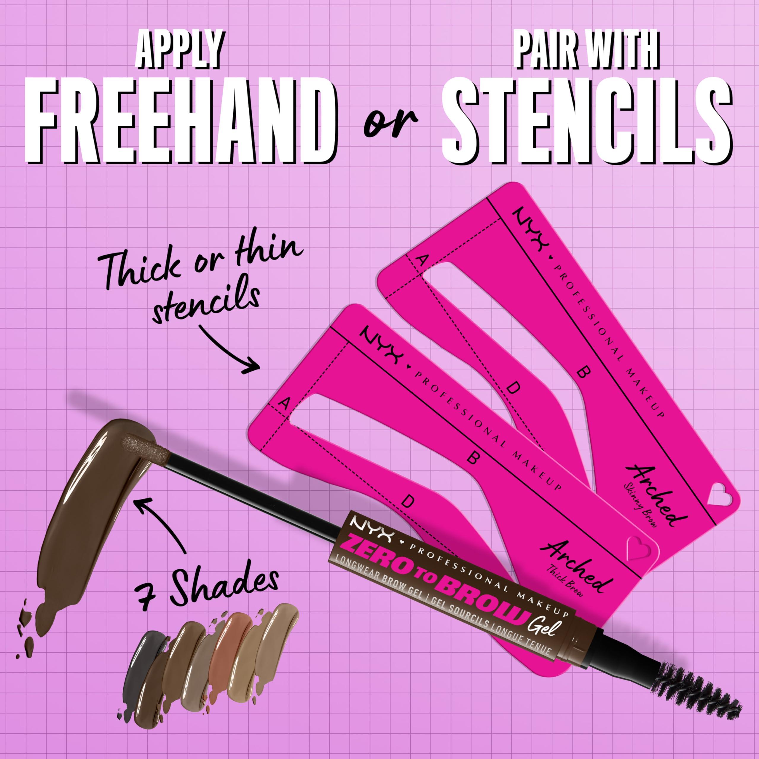 NYX PROFESSIONAL MAKEUP NYX PROFESSIONAL MAKEUP Zero to Brow, Longwear Eyebrow Gel, Espresso