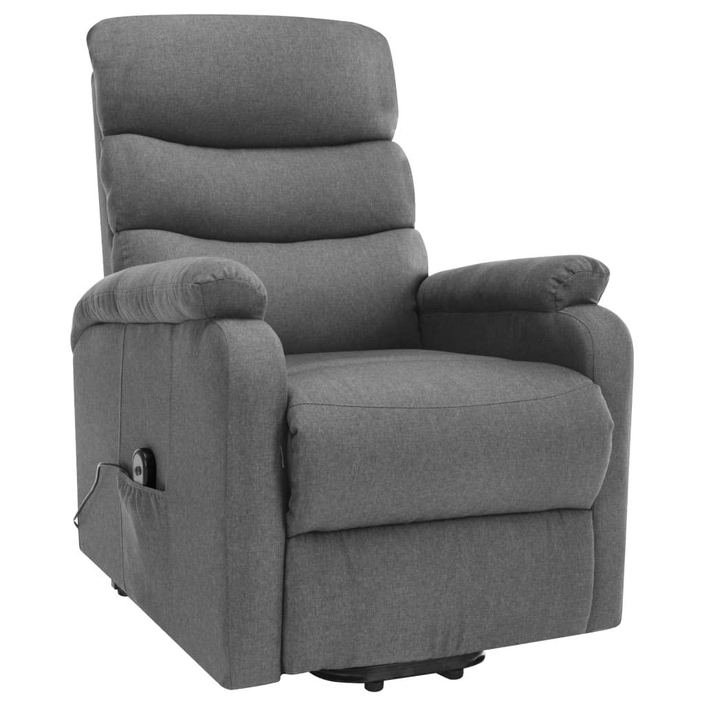 QZZCED (Fast Delivery) Electric Massage Recliner Chair,Massage Chairs,Massage Recliner Chair,for Living Room,Stand-up Massage Recliner Light Gray Fabric