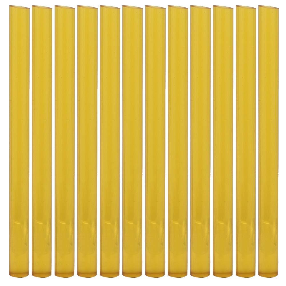 oceanside 12Pcs Professional Wig Hair Extension Hot Glue Adhesive Sticks Hair Styling Tool Wig Styling Tools(Yellow)