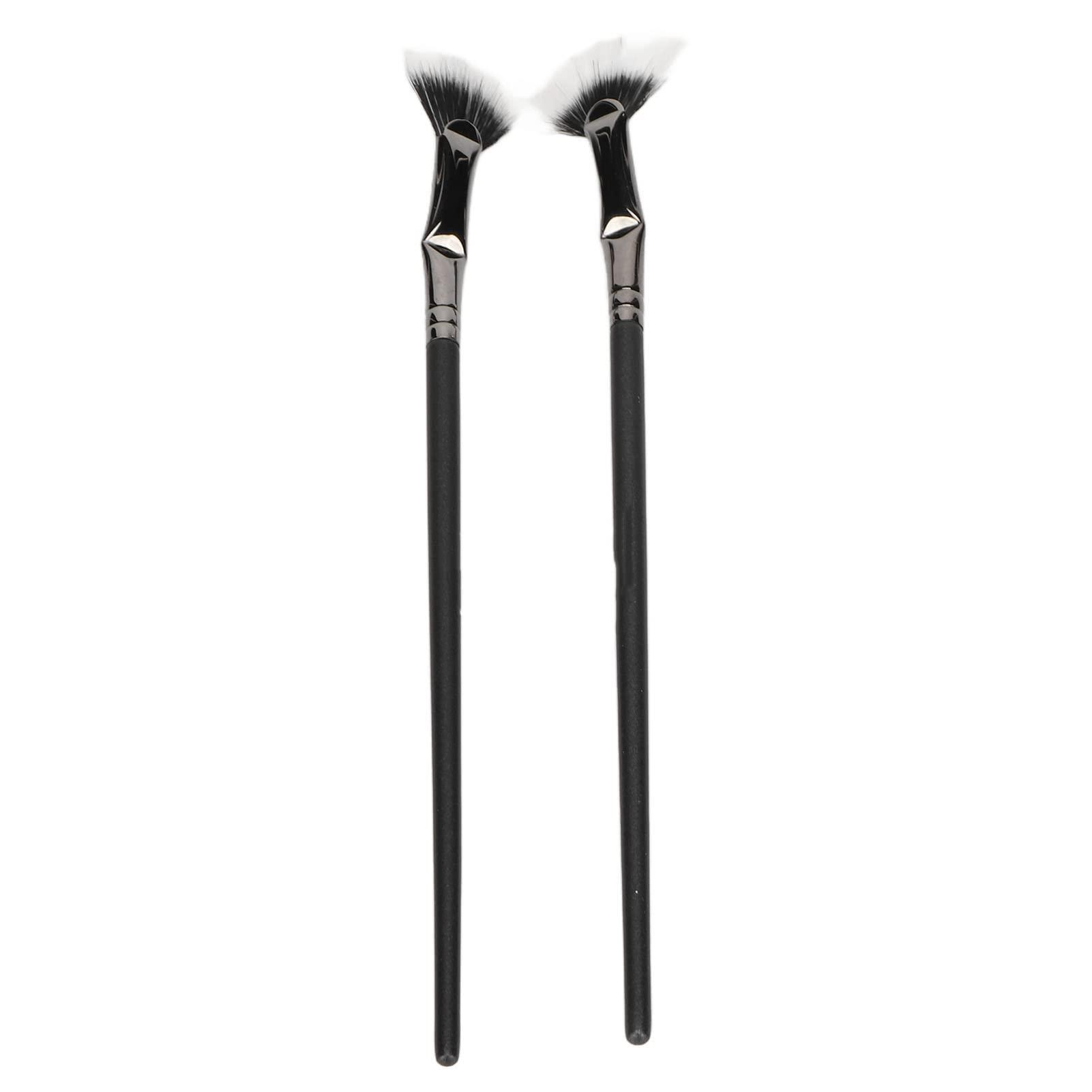 TARSHYRY 2pcs Bent Mascara Fan Brush - Prevent Clumping and Enhance Lower Lashes - Makeup Application Brushes