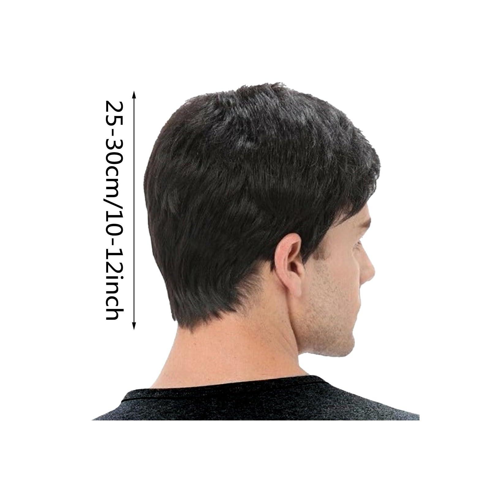 Generic Black Wig Short Hair Wigs with Bangs,Haircuts for Older Ladies Synthetic Hair Natural Wig