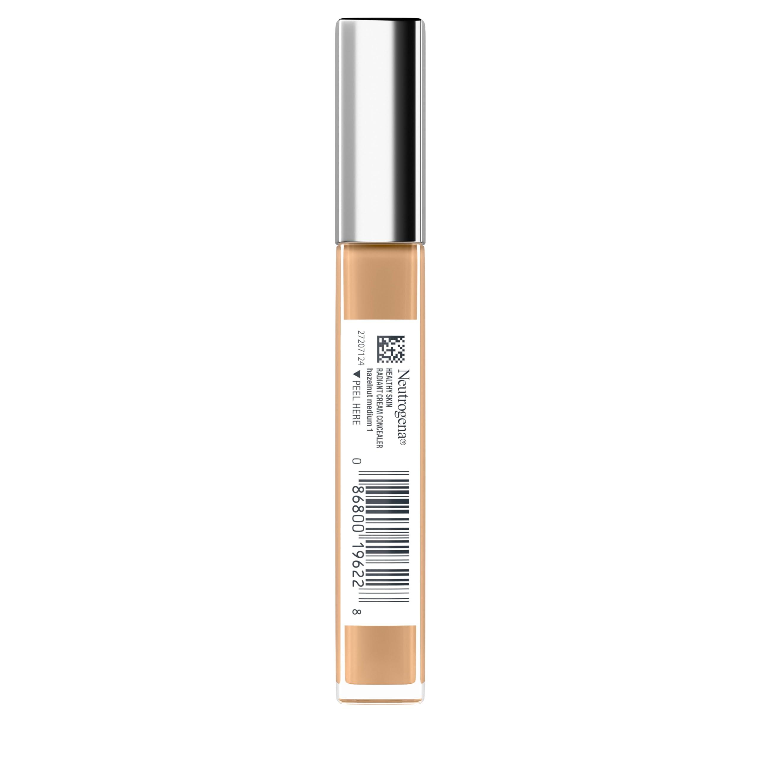 Neutrogena Neutrogena Healthy Skin Radiant Brightening Cream Concealer with Peptides & Vitamin E Antioxidant, Lightweight Perfecting Concealer Cream, Non-Comedogenic, Hazelnut Medium 01 warm undertones, 0.24 oz