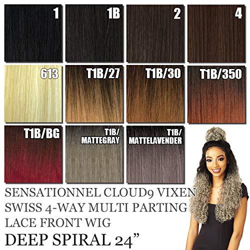 Sensationnel Sensationnel 100% Premium Fiber Cloud9 Vixen 4-Way Multi Parting Swiss Lace Wig - VIXEN DEEP SPIRAL 24 (613 [Platinum Blonde])